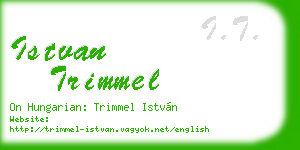 istvan trimmel business card
