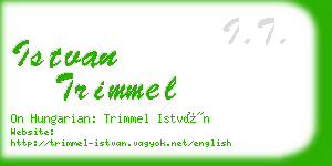 istvan trimmel business card